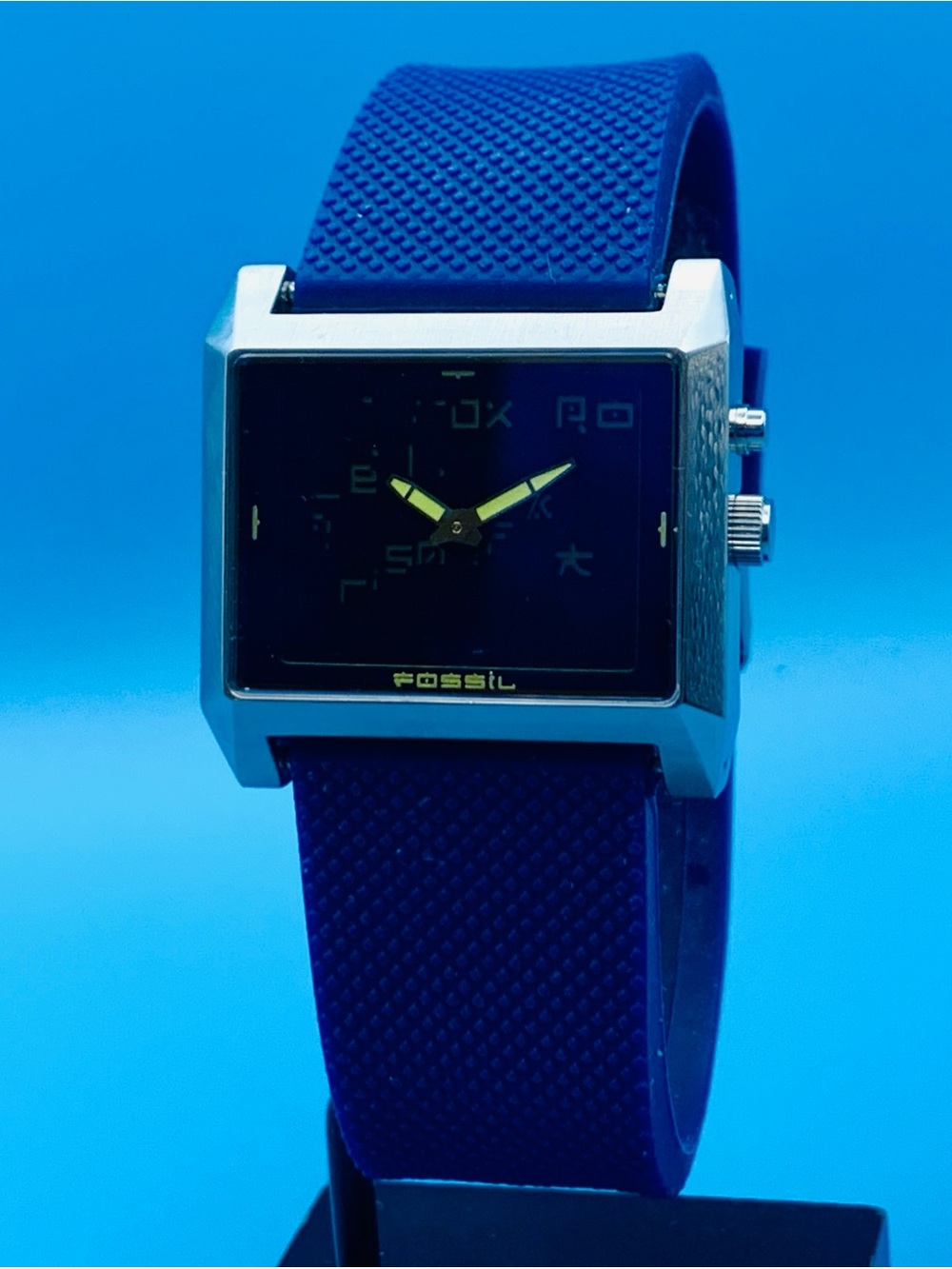FOSSIL THE MATRIX BIG TIC JR-8539 Men’s Watch Works New Batt/Band Orig Band Incl
